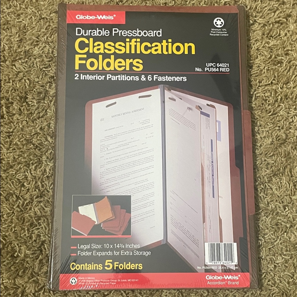 Red Classification Folders